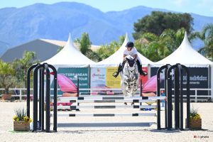 Oliva, Spain - 2022 April 17: Bronze tour 1m10 during CSI Mediterranean Equestrian Spring Tour 4 (photo: 1clicphoto)